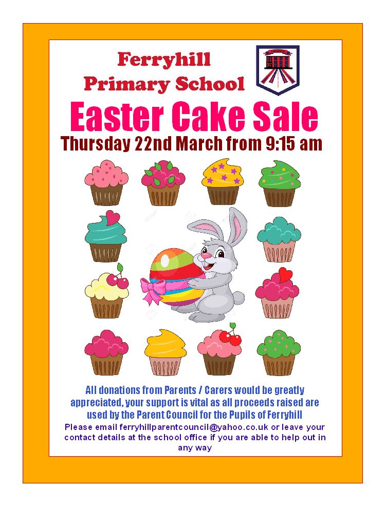Cake Sale Poster 2018
