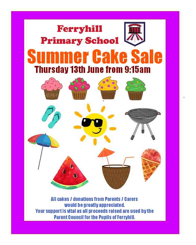 Cake Sale Poster 2019